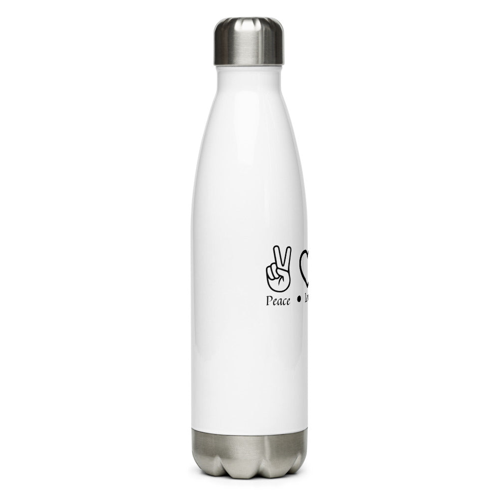 "Peace-Love-Home Decor" Stainless Steel Water Bottle